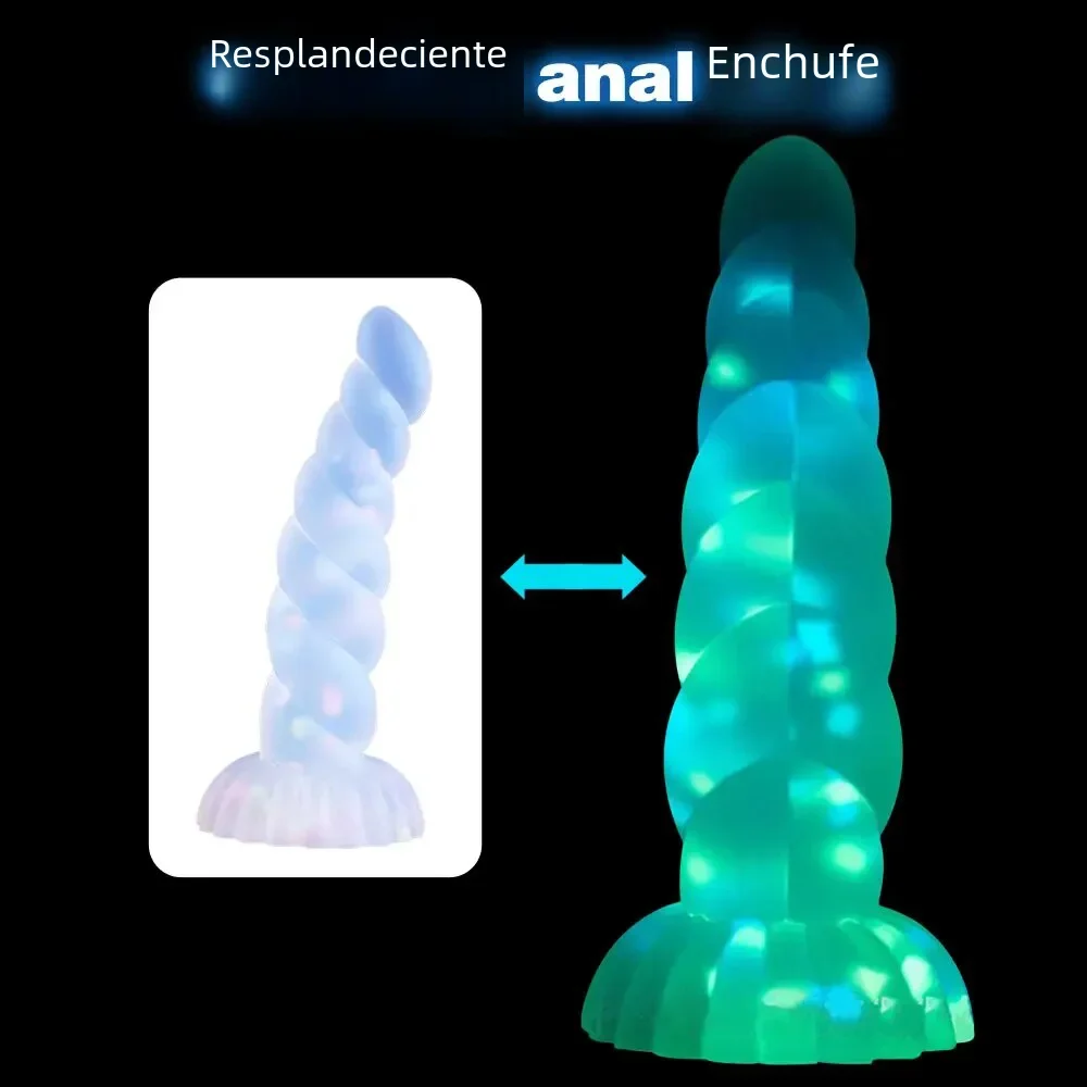 Dark Glowing dildo for Woman Masturbate Color Jelly penis Sex Toys for women Big soft cock Light Erotic Dildo with Suction Cup