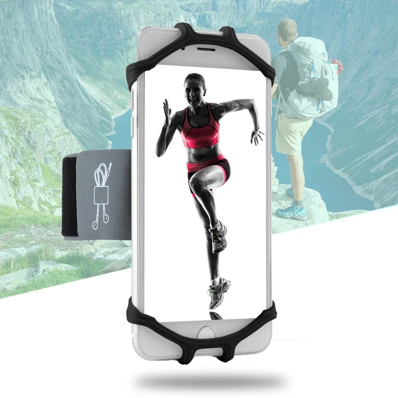 

Camping Hiking Running Phone Case Holder Silicone Sport Phone Bag Gym Cycling Jogging Fitness Cellphone Arm Band Bag+Key Holder