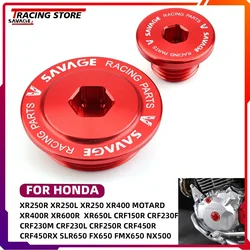 XR250R XR400R 크랭크 케이스 커버 나사 블롯, 스트레이트 플러그, 발전기 캡, 혼다 XR650L XR650R XR250 XR400 CRF250R CRF450R FX650
