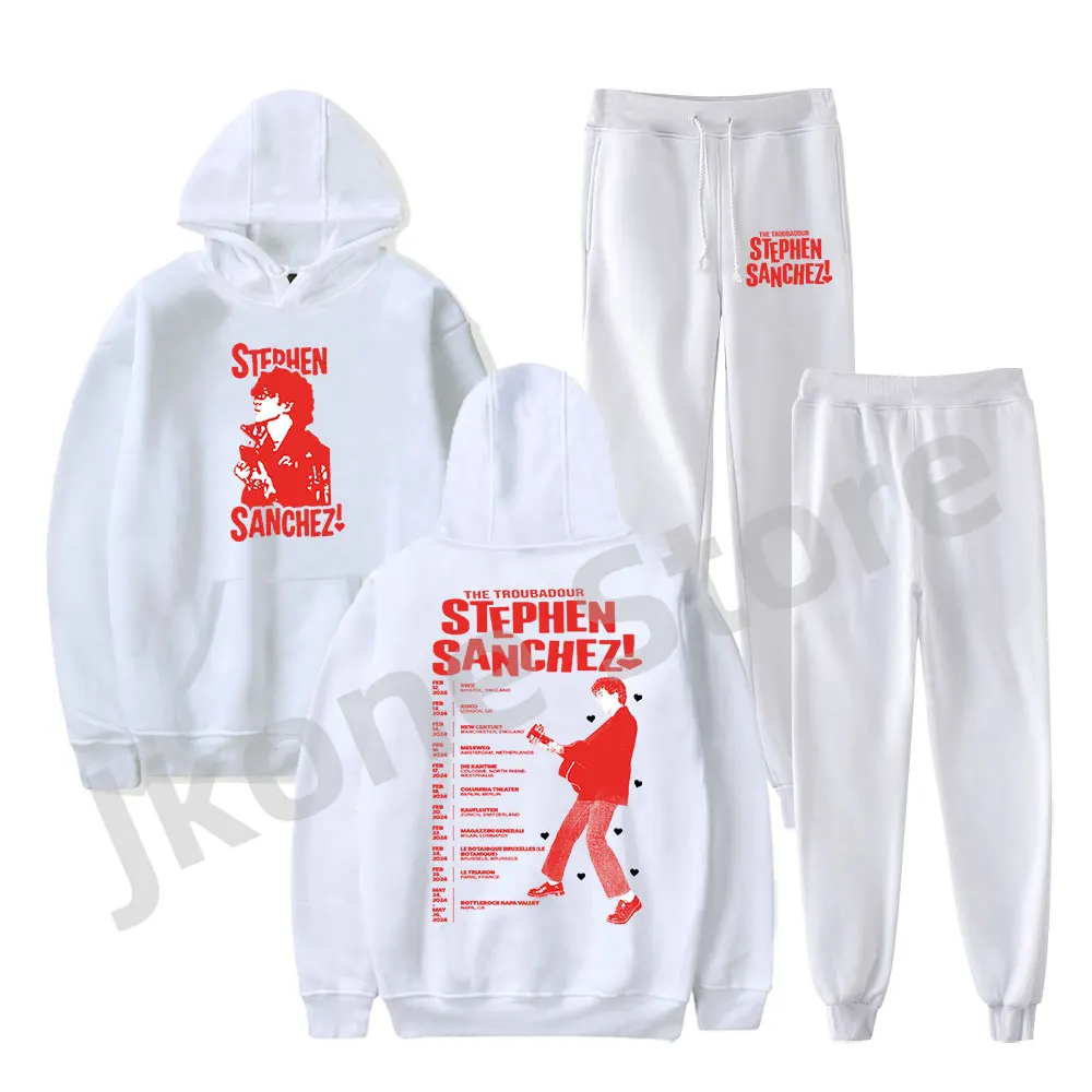 Stephen Sanchez 2024 Tour Hoodies Set Angel Face Album Merch Winter Women/Men Fashion Casual Streetwear