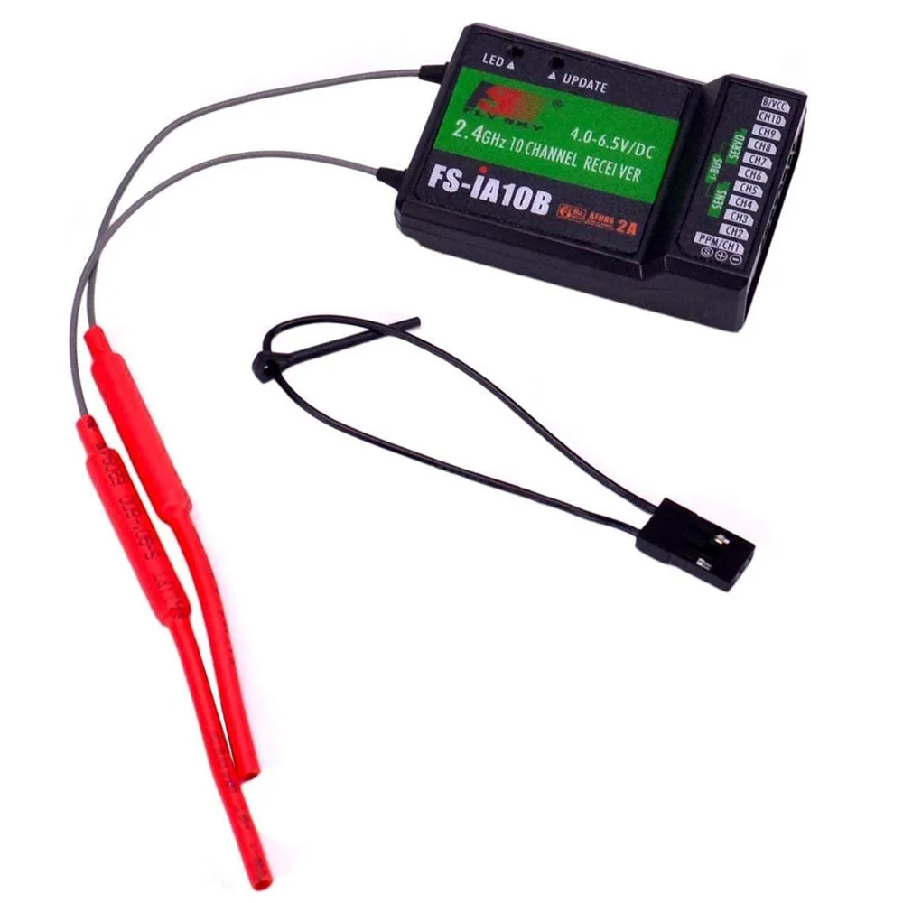 Flysky FS-iA10B 2.4G 10CH 10-kanaals ontvanger FS IA10B voor zender FS-I10 FS-I6S FPV RC helikopter Quadcopter vliegtuigen