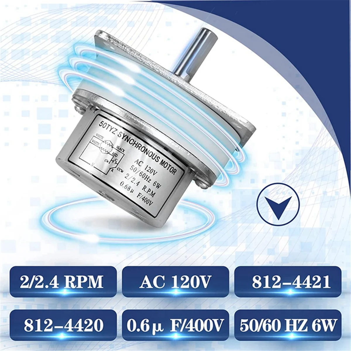 2.4 RPM Feed Motor for Most Pellet Stoves 812-4421 812-4420 PH-4421 for Quadra-Fire Heatilator CAB50 PS35