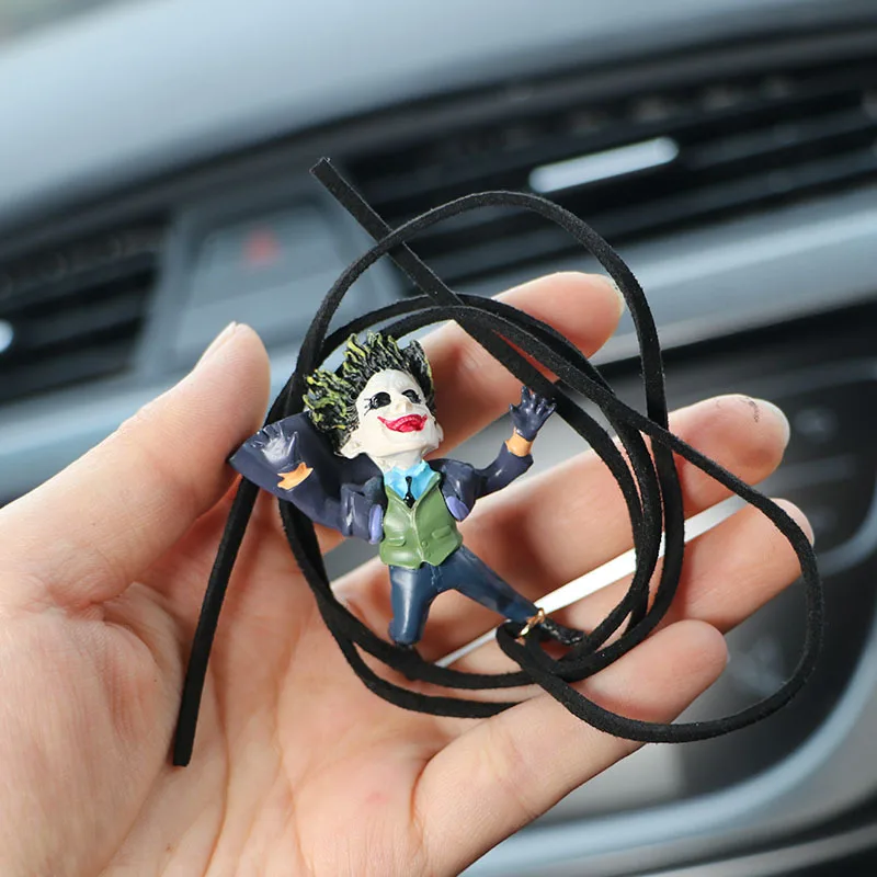 Car Interior Ornaments Accessories Hot Toys Action Figure The Movie Batman Joker Auto Rearview Mirror Hanging Pendant Decoration