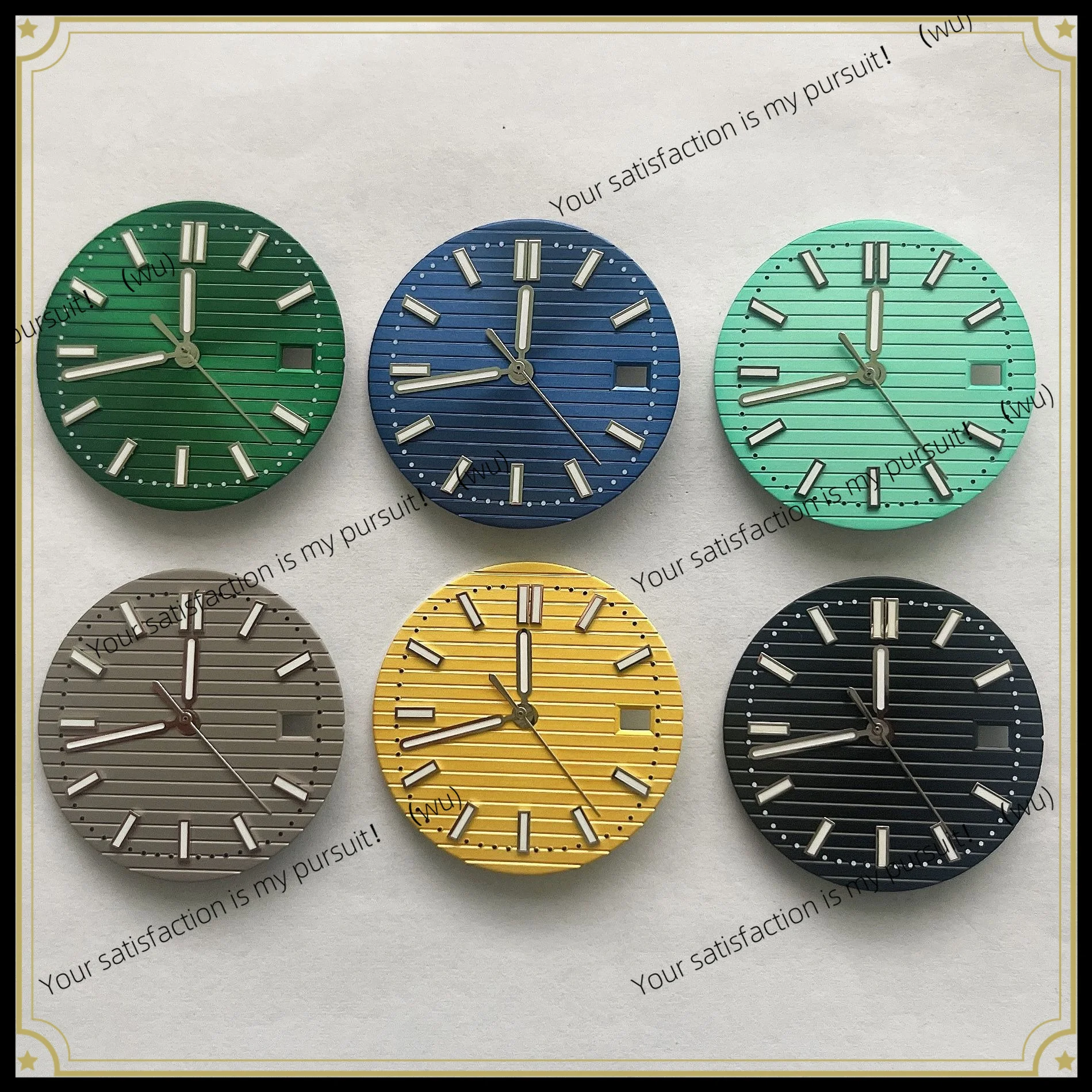 ZOCI-Watch Accessories Green Luminous Stripe Dial + Pin 30.5mm Suitable for assembling NH35/36 movement