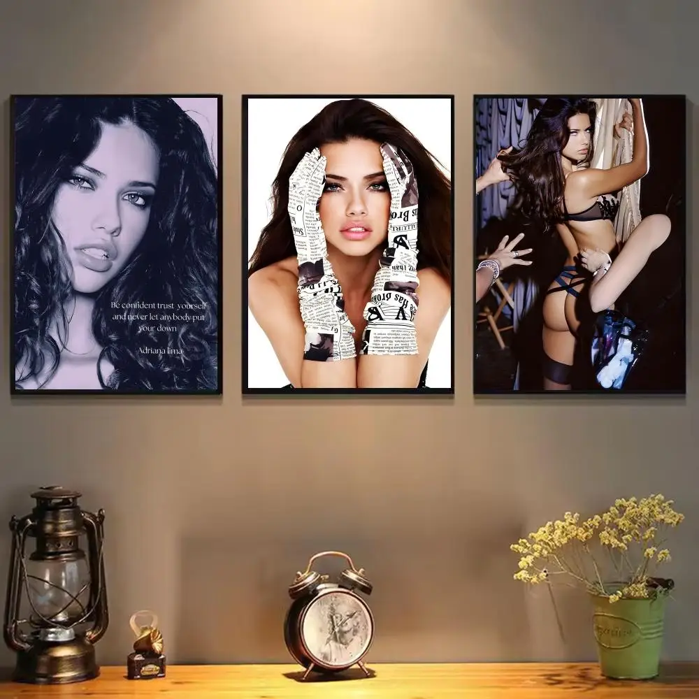 Supermofrls Adriana Lima Poster Poster Painting Wall Art Mural for Living Room Home Decor and Gifts