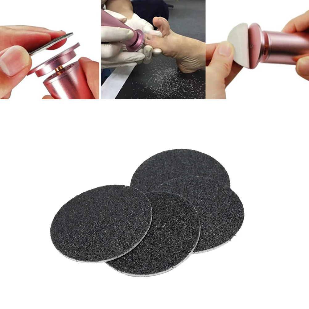 60 Pcs Silicone Nail Files Pedicure Feet Remover Sandpaper Disc Electric Foot Removers Pad Sanding Pads