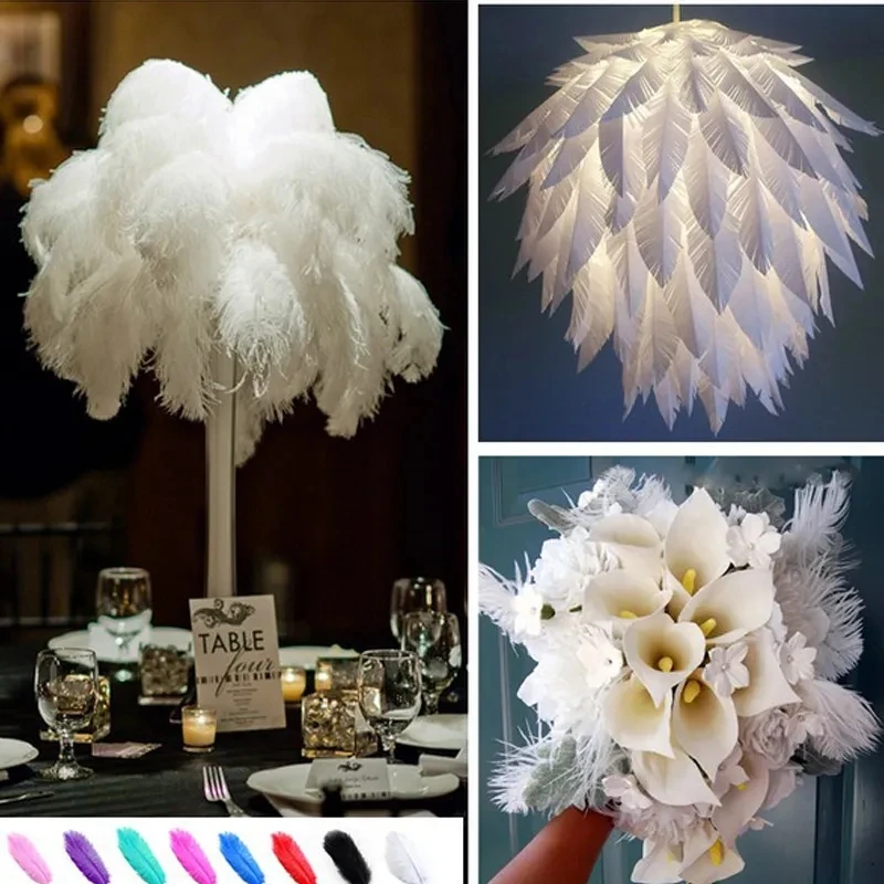 

25-30cm DIY Ostrich Feathers Plume Centerpiece for Wedding Party Table Decoration Wedding Decorations