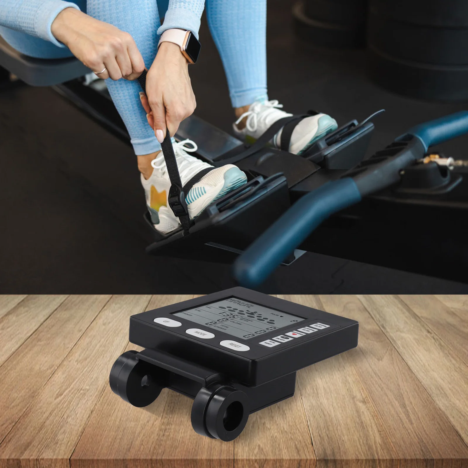 LCD Display Counter Rowing Machine Counter Distance Meter For Rowing Machine Battery Operated Device For Rowing Machines