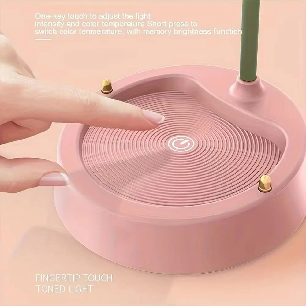 

Регулируемая настольная лампа в форме цветка с сенсорным управлением, перезаряжаемая, винтажная, 3 режима освещения, для чтения в спальне