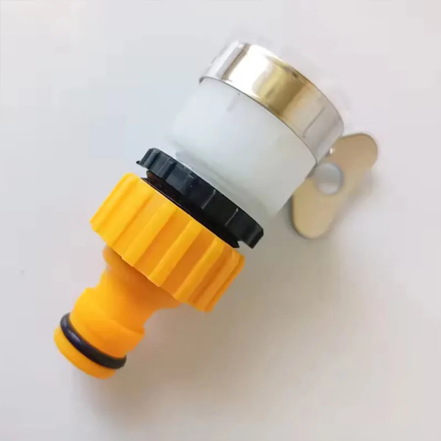 Conector Universal para Grifo, Adaptador de Manguera de Jardín, Conexión Rápida para Cocina, Baño, Jardín Exterior, Riego, Amarillo y Negro