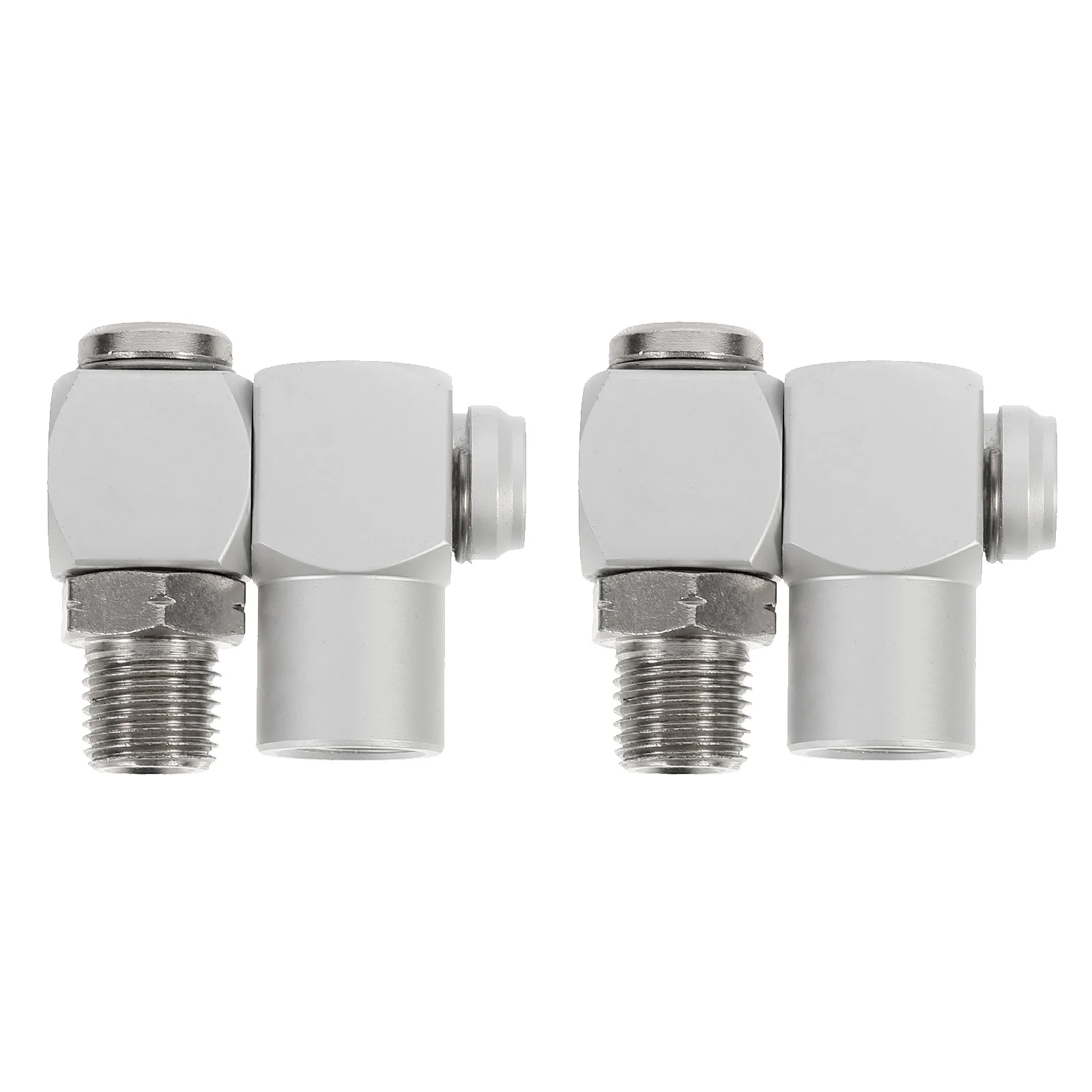 

2pcs Rotary Joint High Quality Metal Pneumatic Connector Quick Connectors for Garden Car Thread 360 Degree Hose
