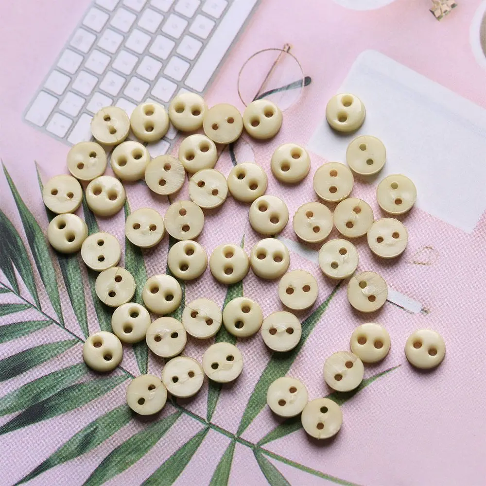 50pcs Candy Color Craft Accessories Mini Buttons Clothing Sewing Buckle Plastic Buckles DIY Doll Clothes Cute Girl Gift