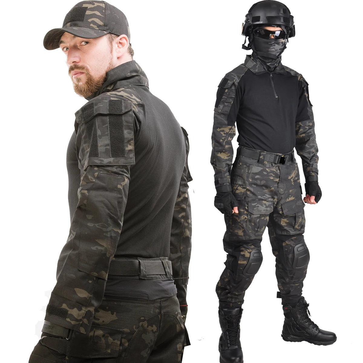 Taktische Uniform Sets Gen3 Herren Camo Anzüge Outdoor Jagd Hemd Hosen Tops Elastic Duty Sets Cargo Hosen Winddichte Arbeitskleidung – Detail 14
