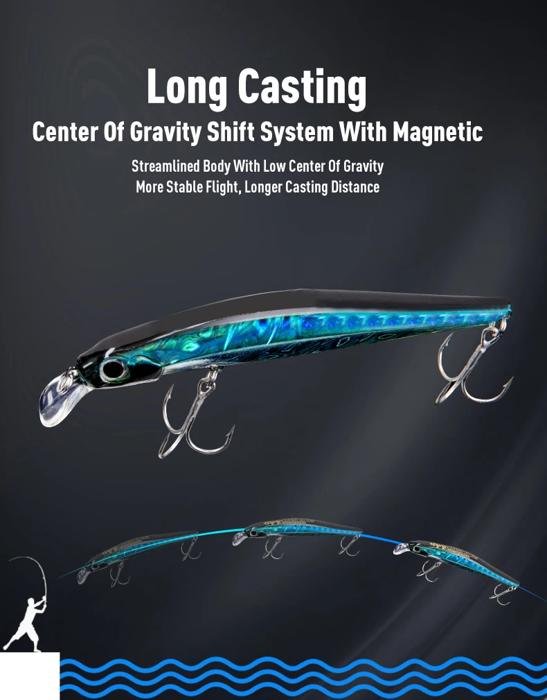 Künstler FR Silence Sinking Minnow Angelköder 80 mm 105 mm Jerkbaits Gute Action-Wobbler Hochwertige harte Köder Wolfsbarsch – Detail 6