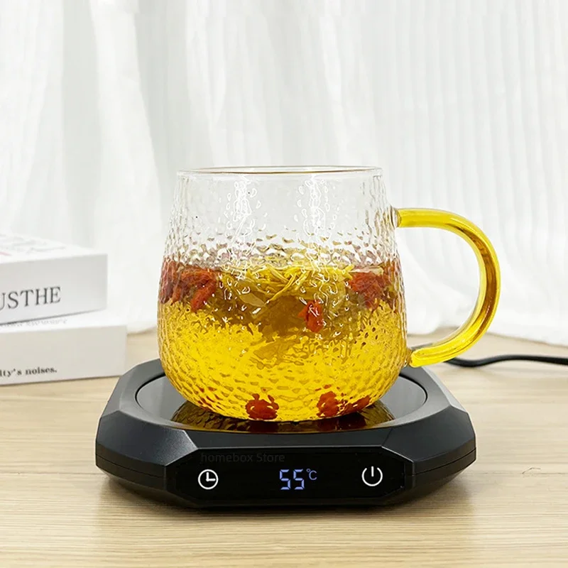 30W Cup Heater Coffee Mug Warmer Electric Hot Plate Heating Pad 3 Gear Temperature Warmer Coaster For Milk Tea Water 220V view 3