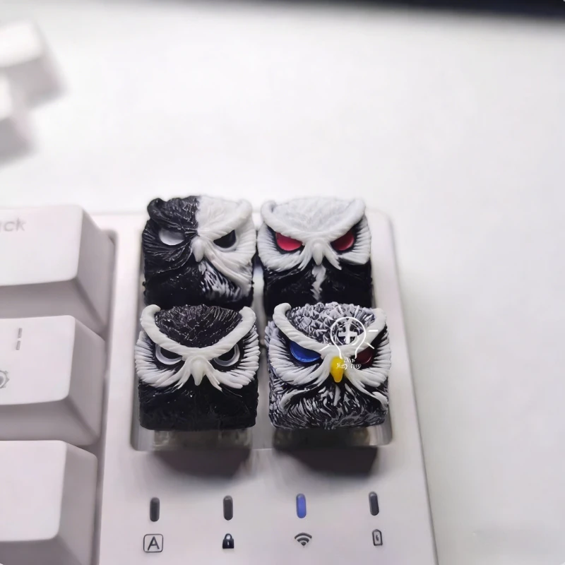 

Owl shaped Keycap 1U Resin Personalized Translucent Custom Creative Keycaps for Mechanical Keyboard MX Switch Dedicated Esc Gift