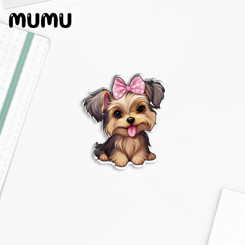 2024 New Sweet Yorkshire Lapel Pin Cute Puppy Acrylic Brooches Handmade Epoxy Jewelry Shirt Bag Badge