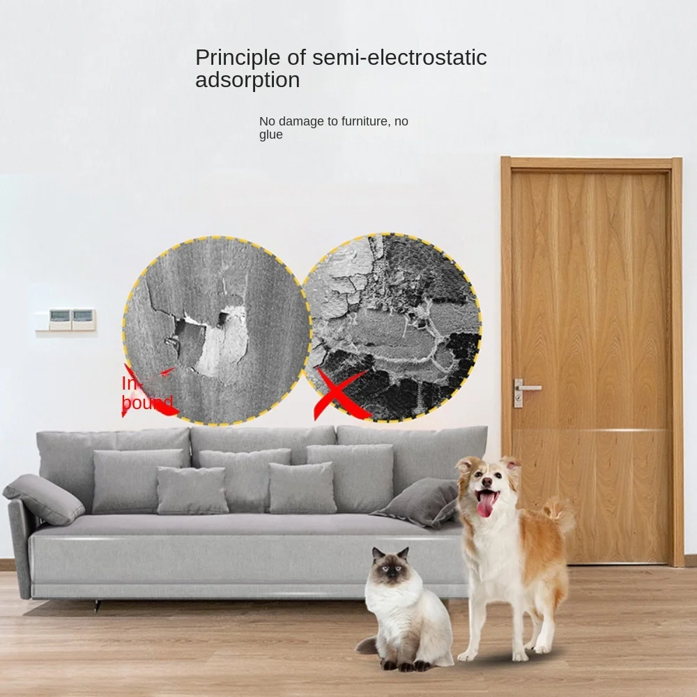 Fashion PVC Anti-scratching Stickers Self-adhesive Durable Scratch Guard Mat Anti-cat Scratch Sofa Protection Sticker