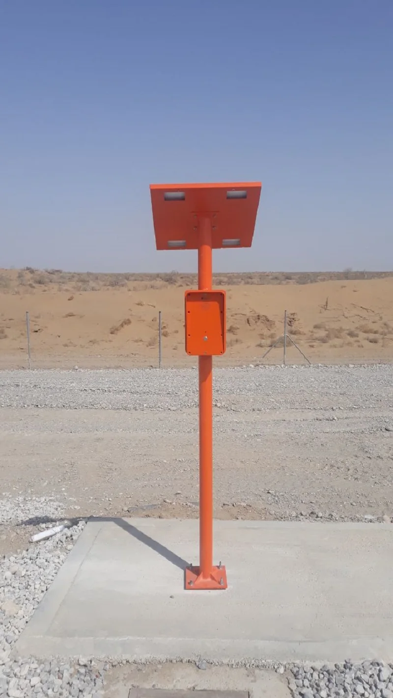 KNTECH Roadside Telephone Auto Dial Emergency Highway Call Box Telephone with Pole Stand KNZD-09A-SC5