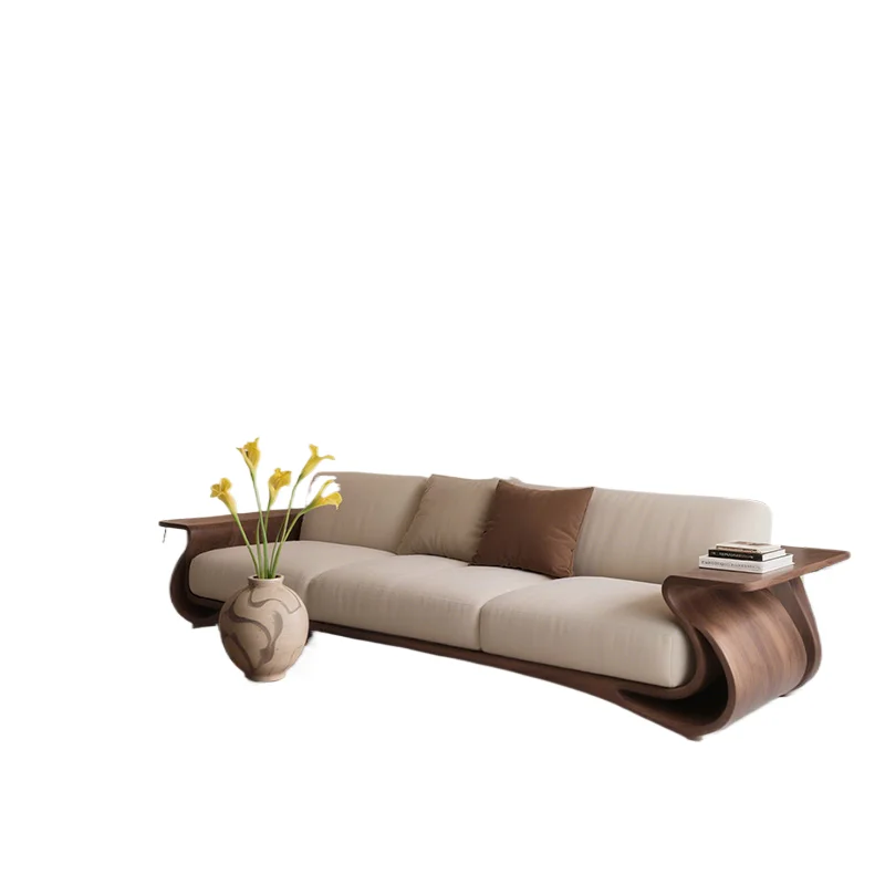 

Новый китайский диван из массива орехового дерева, офисный, прямой, трехместный, кожаный, для гостиной, мебель из массива дерева.