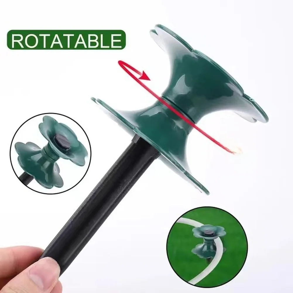 For Directing Hoses Around Lawns Green Black Garden Hose Guide Wheel Garden Tubing Roller Sturdy Plastic Construction