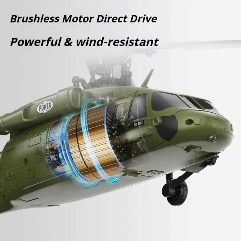 2025 K200 New Brushless 6-Channel Aileron Free Black Bee Stunt Helicopter Optical Flow Positioning Rc Model Airplane Toy Gift