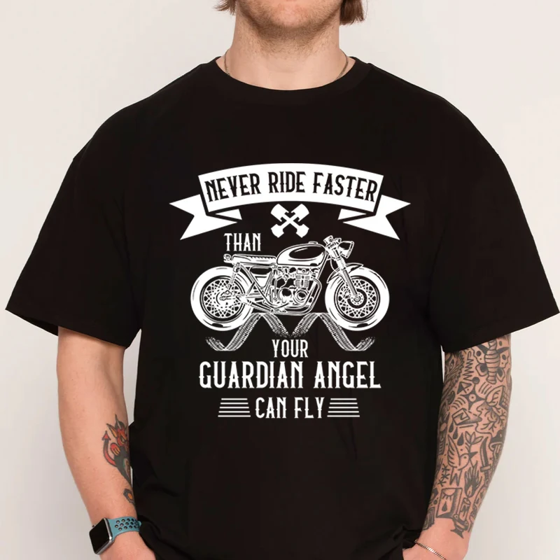 

Vintage Bike T-shirt 100% Cotton Men Shirt Casual Short Sleeve Clothing O-neck Top Tees