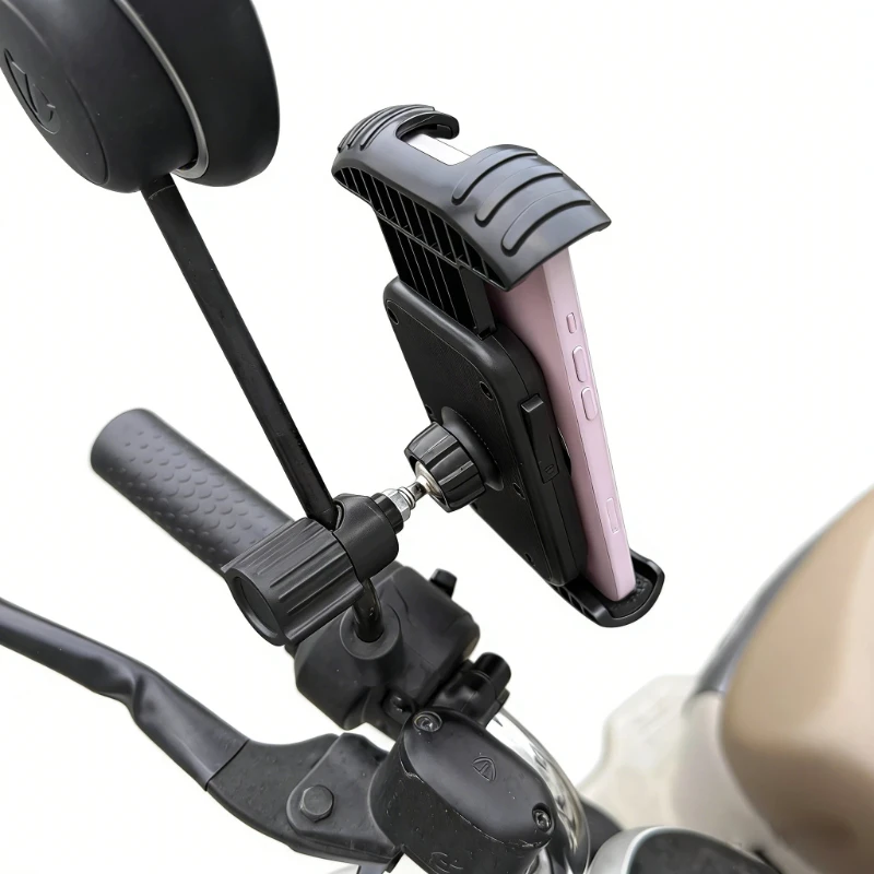 

Applicable Motorcycle Rearview Mirror Phone Holder 360 Rotatable Lock Clip Stable Bicycle Riding Navigation Bracket