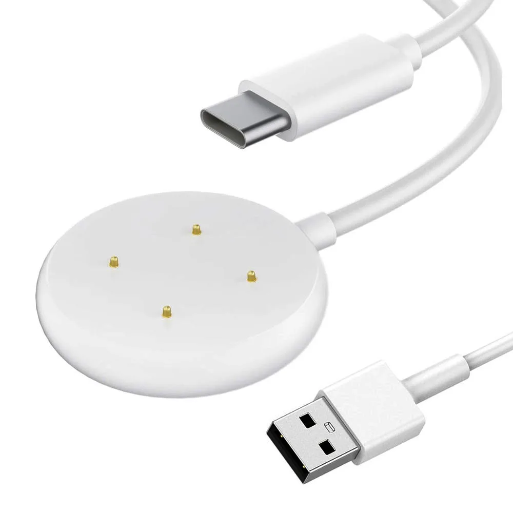 Weißes Ladegerät für Google Pixel Watch 2/Fitbit Ace LTE Ladekabel Ersatz USB Typ C Magnetkabel