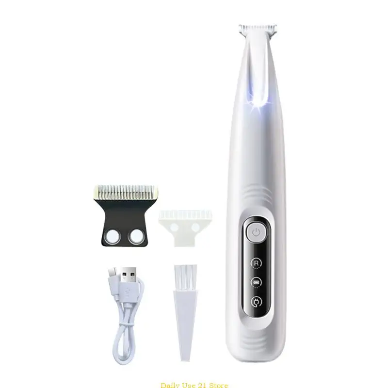 

Pet Grooming Electric Trimmer with LED Light Pet Paws Hair Cutting Grooming Tool