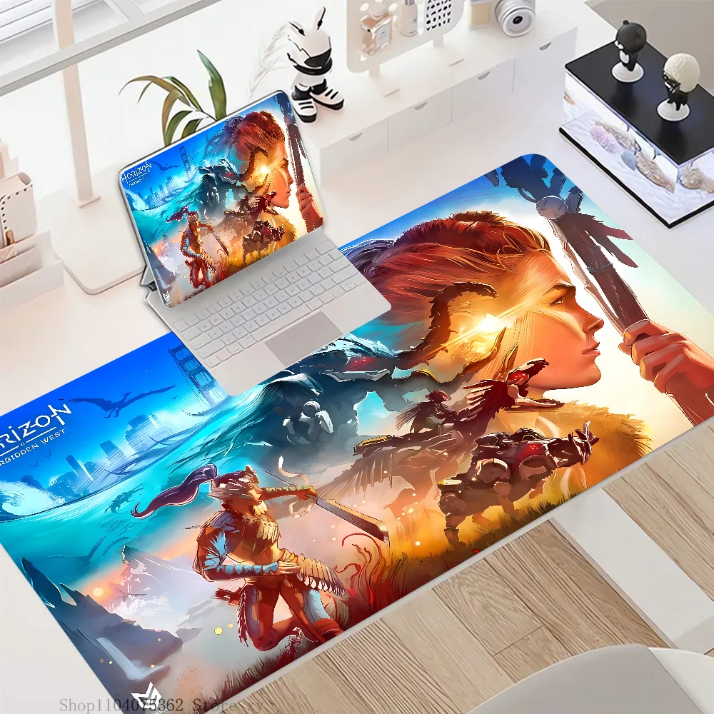 H-Horizon Zero Dawn Game Mousepad Mouse Mat Desk Mat With Pad Gaming Accessories Prime Gaming XXL Keyboard Pad Padding Mat