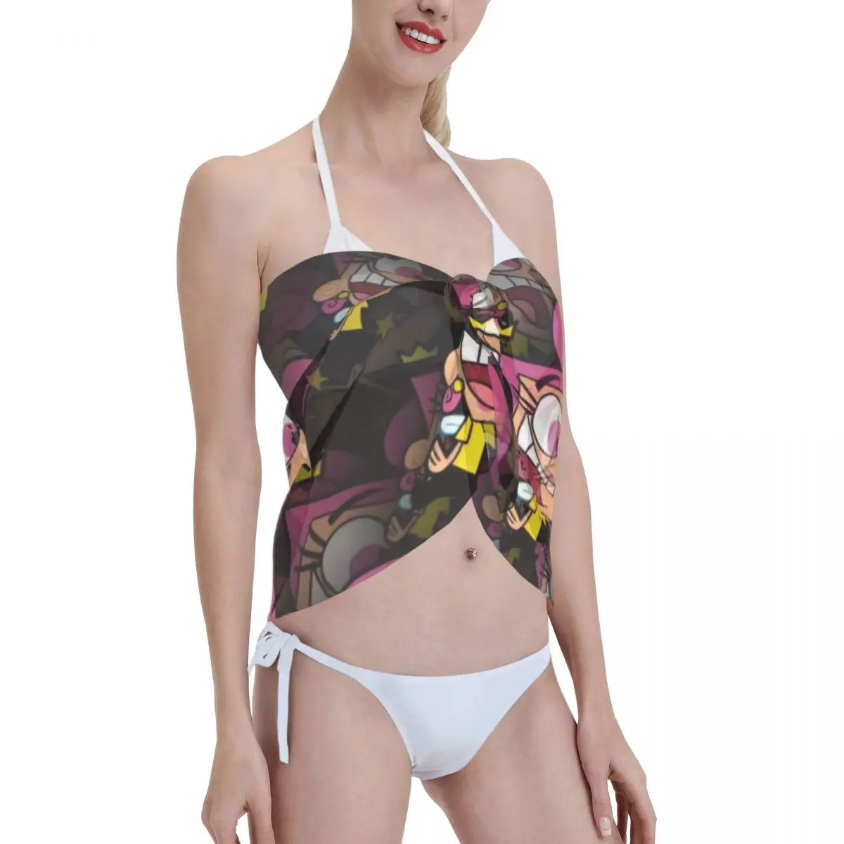 Sarongs courts personnalisés pour femmes, enveloppe de plage imprimée en 3D, pour maillots de bain, robe portefeuille pour Bikini, Cover-up pour maillot de bain