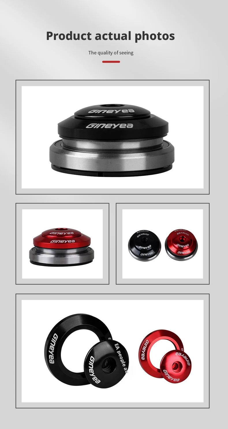 41/41,8-52mm Integriertes Verstecktes Headset mit Gedichtetem Lager für MTB und Rennrad, Gerade und Konische Gabel – Detail 7