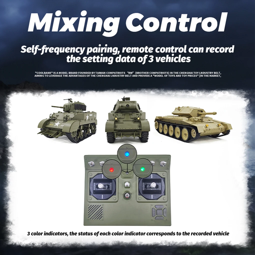 Радиоуправляемый танк 1:16 M8, самоходная артиллерия с вращением дымовой башни на 360° °   Электрический танк с дистанционным управлением, военная модель игрушки
