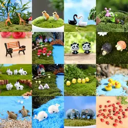 Mini เห็ดสีแดงกระต่ายเป็ดเต่า Garden Ornament Miniature Plant Pots Fairy Micro Miniatures โฟม Fairy Garden อุปกรณ์