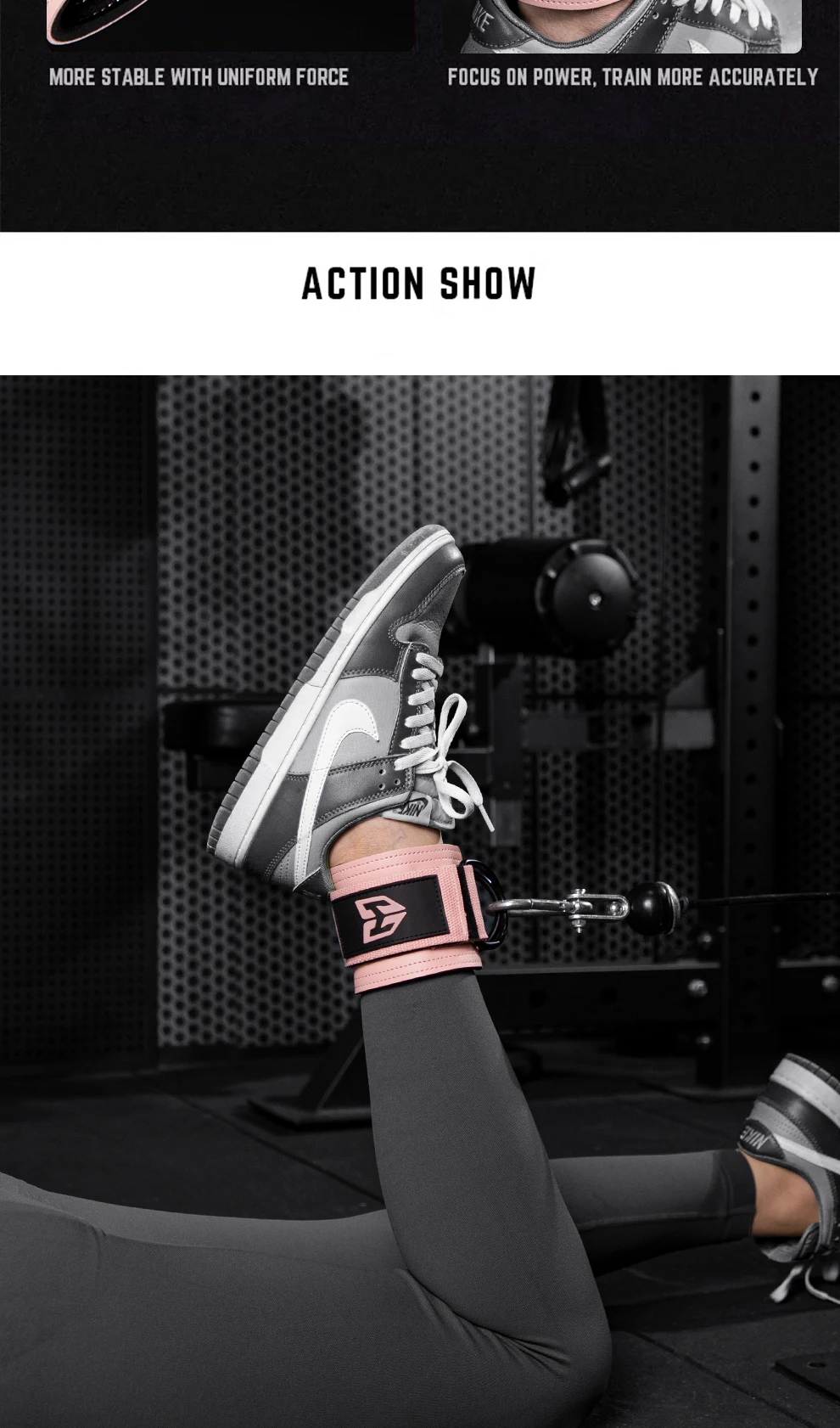 Handgelenkschlaufen für Widerstandsband, Workout, Fitness, Knöchelriemen, Fußstütze, Manschetten, Kabel, Maschinen, Fitnessstudio, Heimfitnessgeräte – Detail 7