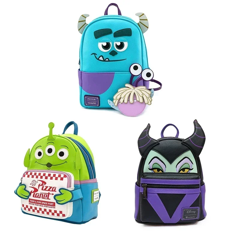 

MINISO Disney Toy Story 3 Alien Three-eyed Leather Backpack Fashion Backpack High Quality Cartoon Leisure Children's School Bag