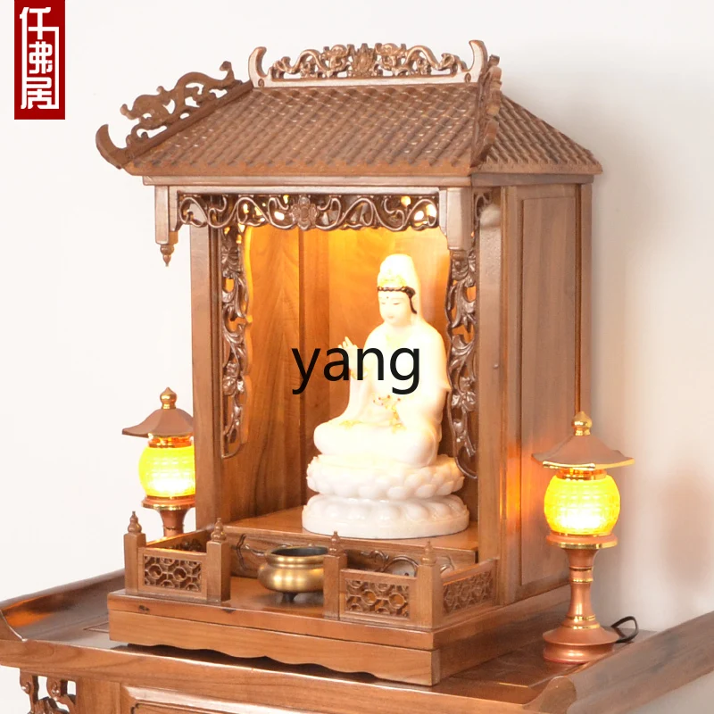 Yhl Hanging God of Wealth Buddha Cabinet Altar Shrine Home Altar Altar Buddha Statue Enshrine Buddha Shrine God Position