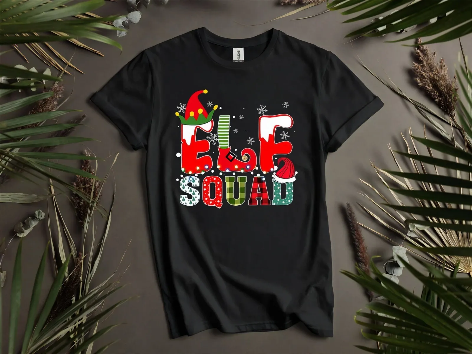 

Elf Funny Matching Christmas Xmas Tree Tops T Shirt AD820