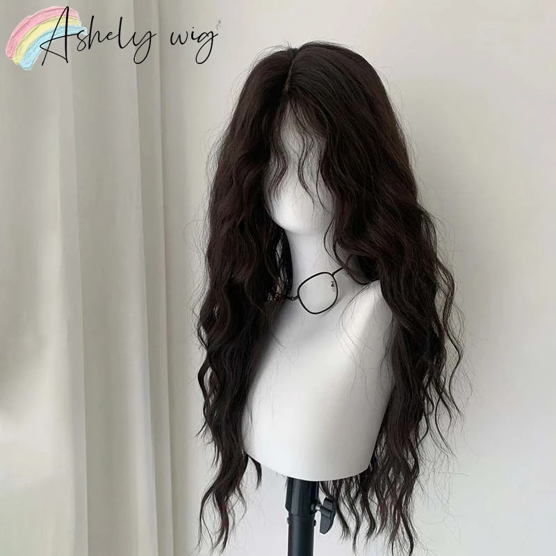Ashely French Oil Paint-like Wool Curls Long Curly Hair Wig Layered Wig Fluffy Headband Wigs Natural and Daily Synthetic Wigs