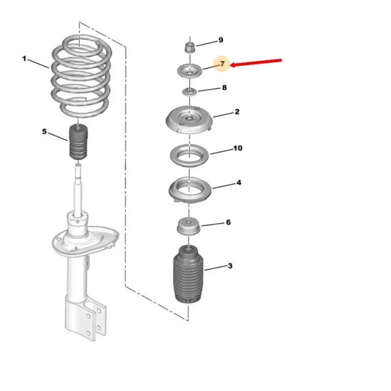 Compatible with DS5  DS6 DS5LS  DS4 DS4S reinforced shock absorber front reducing limit adhesive