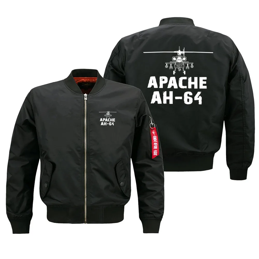 

Apache AH-64 Autumn Winter Outdoor Windproof Man Baseball Coats Pilots Military Flight Aviation Men Ma1 Bomber Jacket