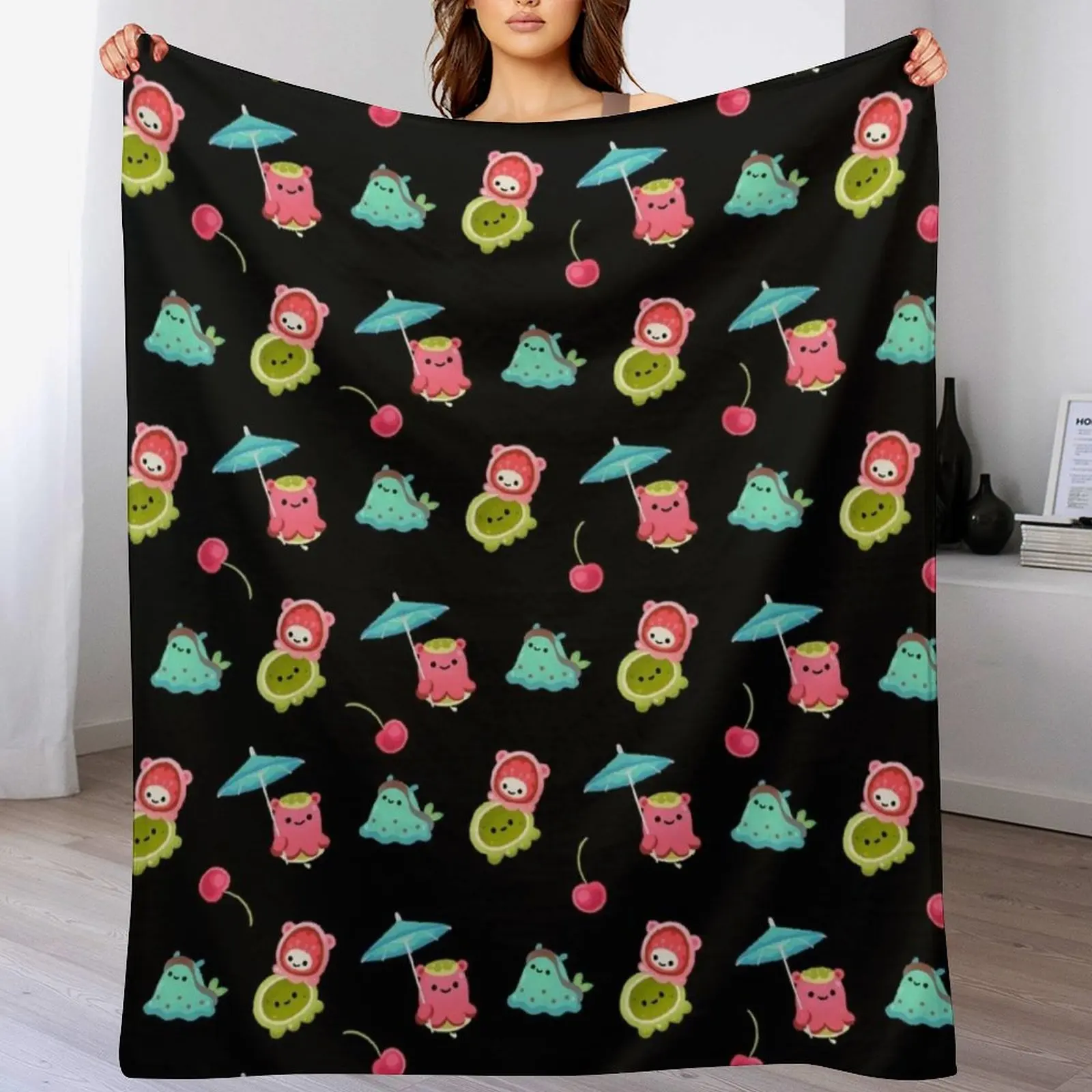 

Mollusk parfait Throw Blanket Designers Soft Big Furrys anime Blankets
