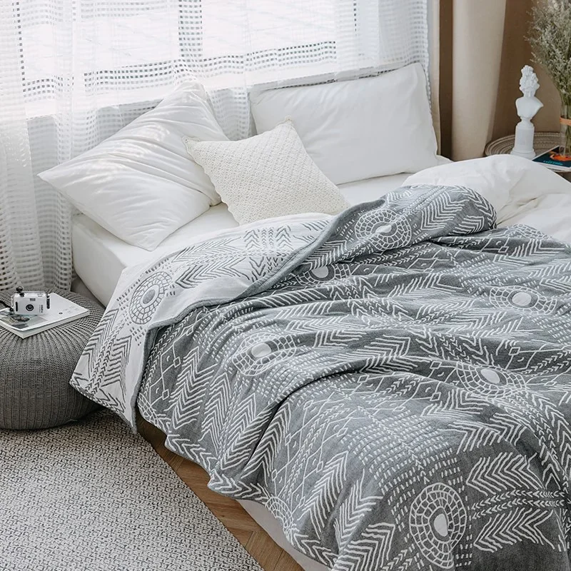 

Class A Three-layer Gauze Pure Cotton Towel Quilt Summer Blanket Towel Blanket Office Nap Blanket Air Conditioning Blankets