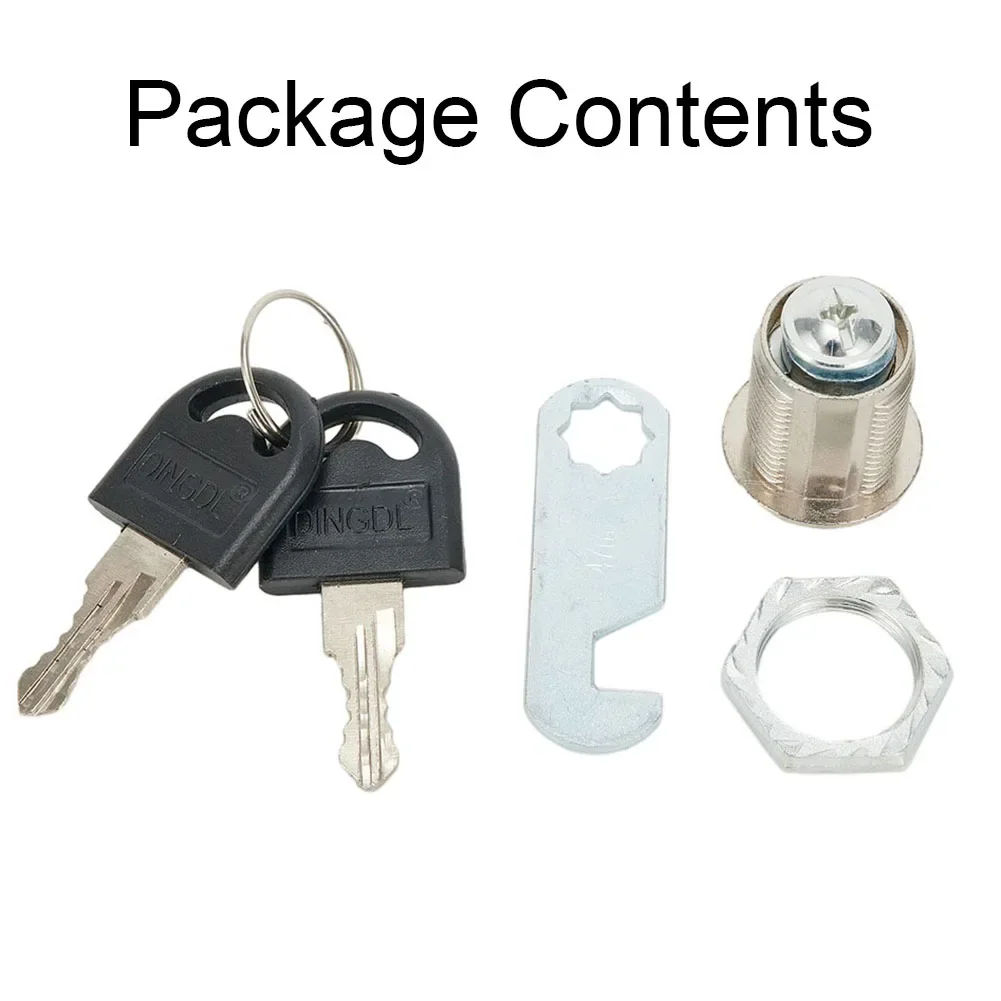 Cabinet Lock 20mm 2Key Security Lock Filing Cabinet Drawer Cupboard Locker Security Furniture Locks 18mm Hole Lock Hardware Tool