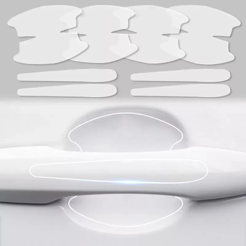 1-6Set Car Door Bowl Anti-Scratch Sticker Clear Door Bowl Handle Protection Sticker Paint Surface Film Car Accessories Decals