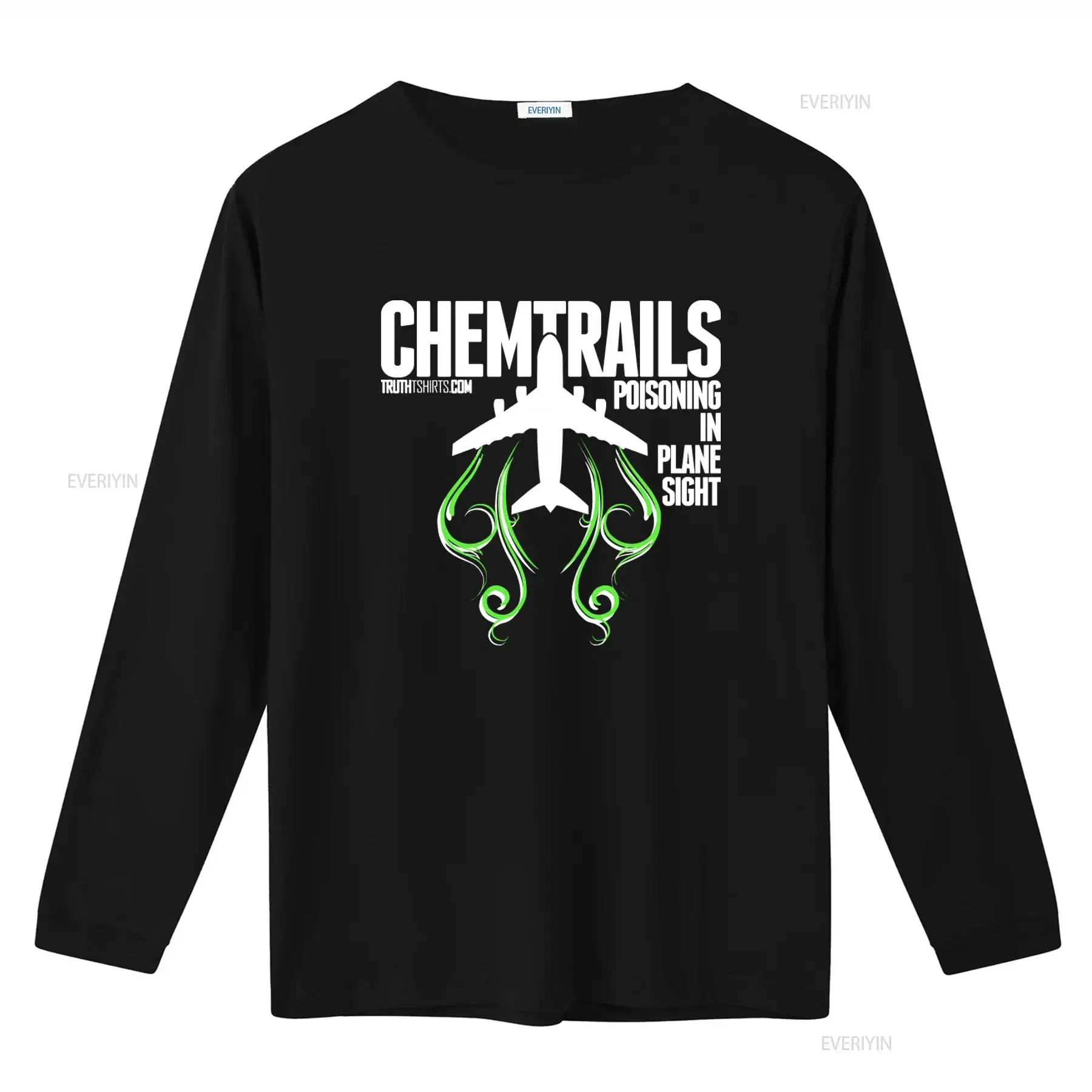 Chemtrails Poisoning in Plane Sight T shirt for Fashion vintage Washed Versatile Comfortable Top For Everyday Wear
