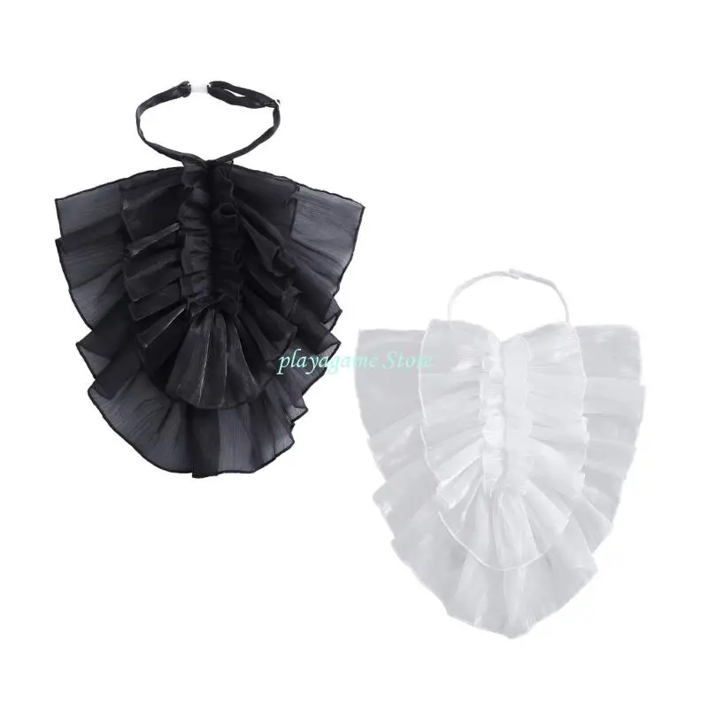 

Y88a Courtstyle Drape Съемный воротник из 2 викторианских колониальных ложных воротничков для леди повседневного и партийного