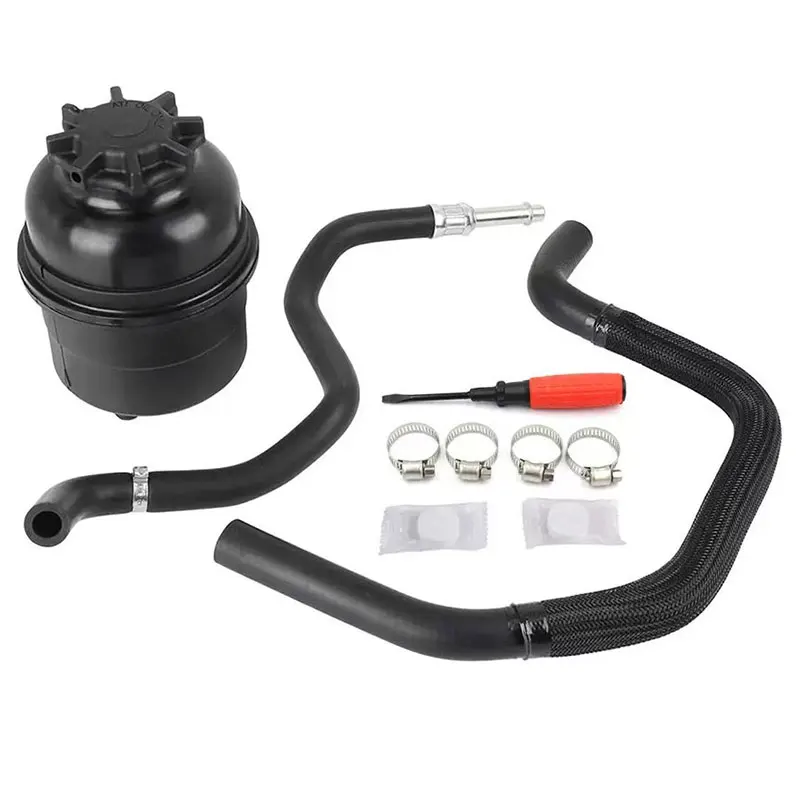 For E39 E38 M52 M54 BMW 5/7 Series Power Steering Reservoir & Hose Kit Fit 32411094306 32411095526 32411097164
