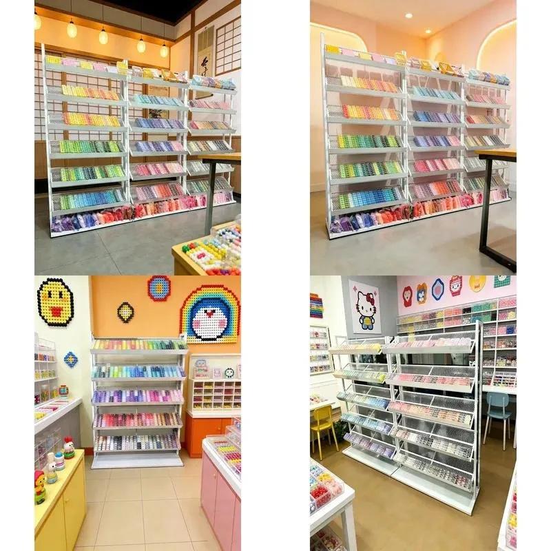 Standing Non Folding Bead Storage Rack Multi Layer Display Shelf with DIY Craft Bottle Organizer